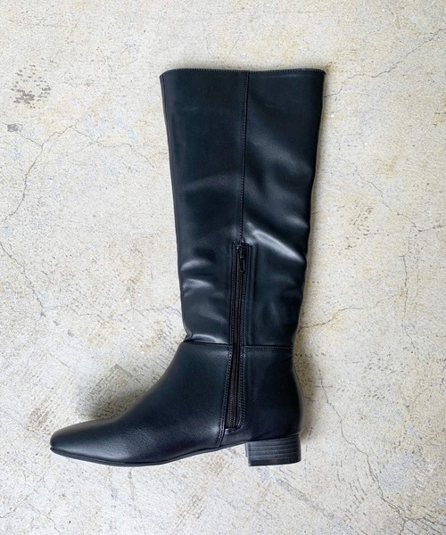 LIAN（リアン）の「スクエアトゥロングブーツ（ブーツ・レディース・ブラック/ブラウン・SMALL/MEDIUM/LARGE）」の6枚目の写真