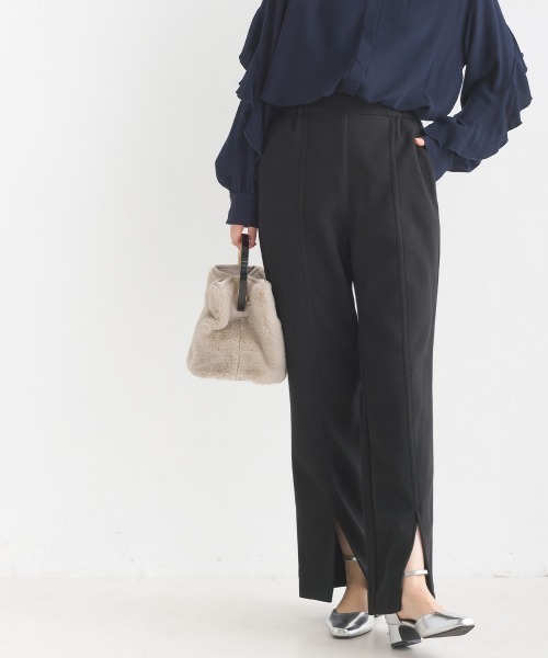 OMNES Supremo（オムネス　スプレモ）の「圧縮ジャージ裾スリットパンツ（その他パンツ・レディース・ブラック/ブラウン/ベージュ・FREE）」の6枚目の写真