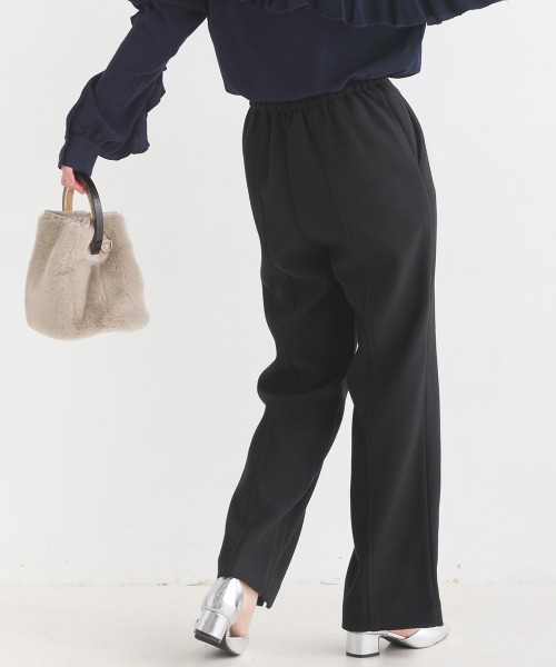 OMNES Supremo（オムネス　スプレモ）の「圧縮ジャージ裾スリットパンツ（その他パンツ・レディース・ブラック/ブラウン/ベージュ・FREE）」の8枚目の写真