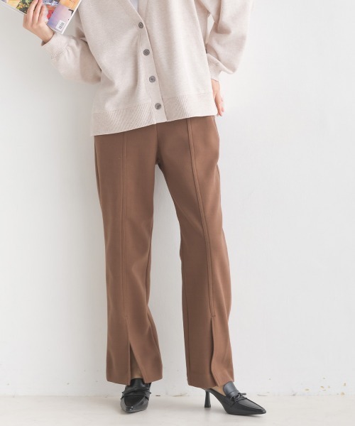 OMNES Supremo（オムネス　スプレモ）の「圧縮ジャージ裾スリットパンツ（その他パンツ・レディース・ブラック/ブラウン/ベージュ・FREE）」の11枚目の写真