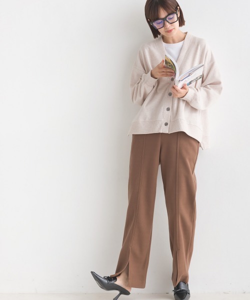 OMNES Supremo（オムネス　スプレモ）の「圧縮ジャージ裾スリットパンツ（その他パンツ・レディース・ブラック/ブラウン/ベージュ・FREE）」の14枚目の写真