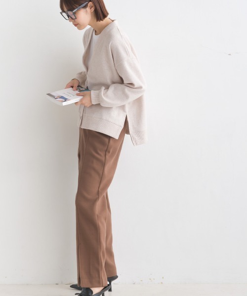 OMNES Supremo（オムネス　スプレモ）の「圧縮ジャージ裾スリットパンツ（その他パンツ・レディース・ブラック/ブラウン/ベージュ・FREE）」の15枚目の写真