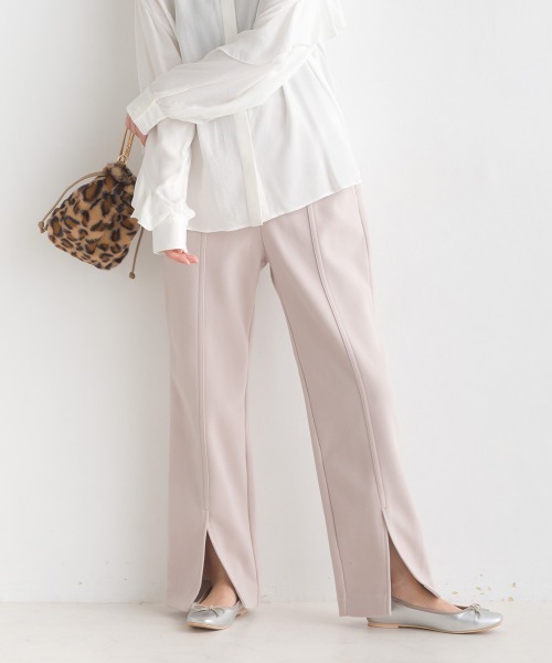 OMNES Supremo（オムネス　スプレモ）の「圧縮ジャージ裾スリットパンツ（その他パンツ・レディース・ブラック/ブラウン/ベージュ・FREE）」の16枚目の写真