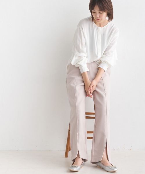 OMNES Supremo（オムネス　スプレモ）の「圧縮ジャージ裾スリットパンツ（その他パンツ・レディース・ブラック/ブラウン/ベージュ・FREE）」の19枚目の写真