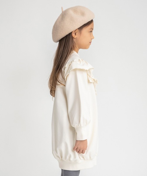 BRANSHES（ブランシェス）の「フリル長袖ワンピース（ワンピース・キッズ・ラベンダー/ブラック/アイボリー・150/100/130/110/90/140/120）」の22枚目の写真