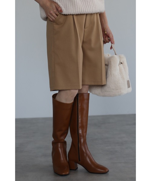 Bonjour Sagan（ボンジュールサガン）の「バミューダパンツ（その他パンツ・レディース・ブラック/ベージュ・FREE）」の2枚目の写真