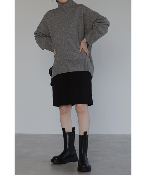 Bonjour Sagan（ボンジュールサガン）の「バミューダパンツ（その他パンツ・レディース・ブラック/ベージュ・FREE）」の5枚目の写真