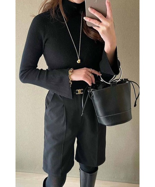 Bonjour Sagan（ボンジュールサガン）の「バミューダパンツ（その他パンツ・レディース・ブラック/ベージュ・FREE）」の17枚目の写真