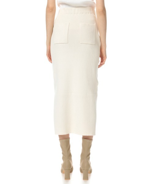 SLY（スライ）の「SIDE SLIT KNIT SK サイドスリット ニット スカート（スカート・レディース・ブラック/ホワイト/ブラウン系その他2・1/2）」の12枚目の写真