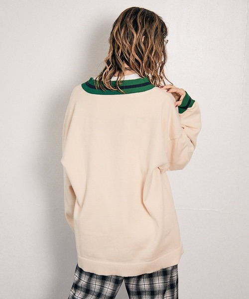 PBLIM（ページボーイリム）の「【PAGEBOYLIM】Vネックニット（ニット/セーター・レディース・ホワイト系その他/ブラック系その他・FREE）」の7枚目の写真