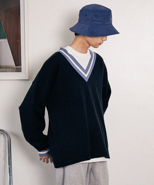 PBLIM（ページボーイリム）の「【PAGEBOYLIM】Vネックニット（ニット/セーター・レディース・ホワイト系その他/ブラック系その他・FREE）」の11枚目の写真