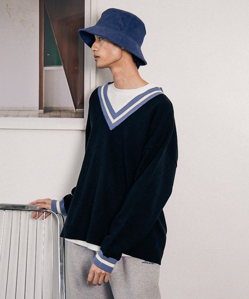 PBLIM（ページボーイリム）の「【PAGEBOYLIM】Vネックニット（ニット/セーター・レディース・ホワイト系その他/ブラック系その他・FREE）」の12枚目の写真