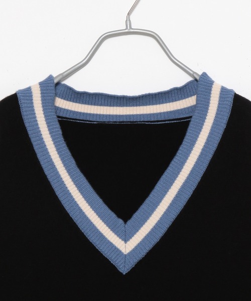 PBLIM（ページボーイリム）の「【PAGEBOYLIM】Vネックニット（ニット/セーター・レディース・ホワイト系その他/ブラック系その他・FREE）」の21枚目の写真