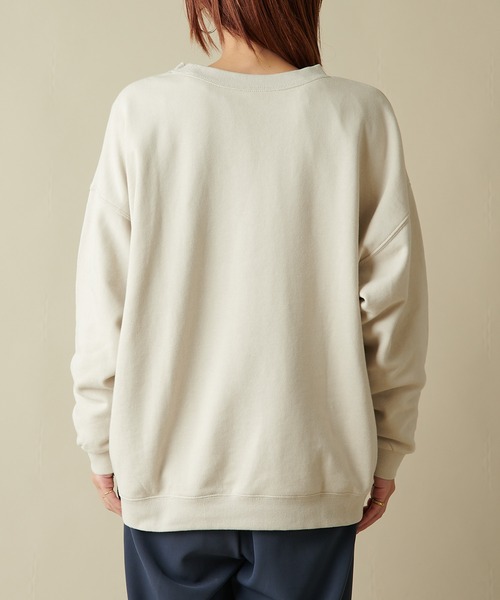 Omekashi(オメカシ)の「(オーガニックコットン)ビッグスウェット(スウェット・レディース・チャコールグレー/ブラウン/アイボリー/オフホワイト/ネイビー・FREE)」の16枚目の写真