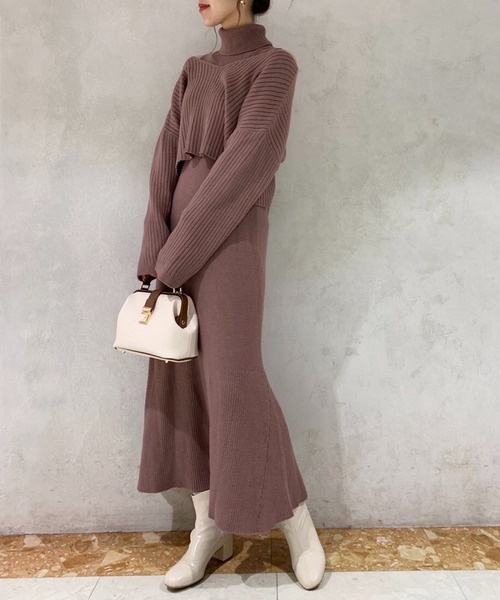 低身長さんにおすすめ 着丈が選べるs Mサイズ バックリボンニットセットマーメイドワンピース Web限定 ワンピース One After Another Nice Claup ワンアフターアナザーナイスクラップ のファッション通販 Zozotown