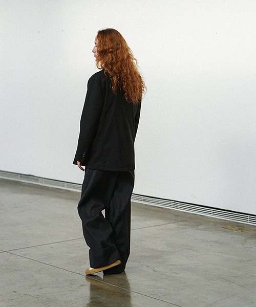 chuclla（チュクラ）の「【LeonoraYang】Box tuck wool wide leg pants chw21a114（その他パンツ・レディース・スモーキーグリーン系/ダークグレー・M/S/L）」の8枚目の写真