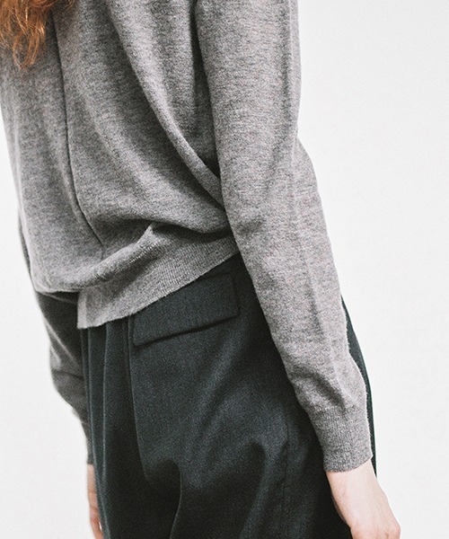 chuclla（チュクラ）の「【LeonoraYang】Box tuck wool wide leg pants chw21a114（その他パンツ・レディース・スモーキーグリーン系/ダークグレー・M/S/L）」の15枚目の写真