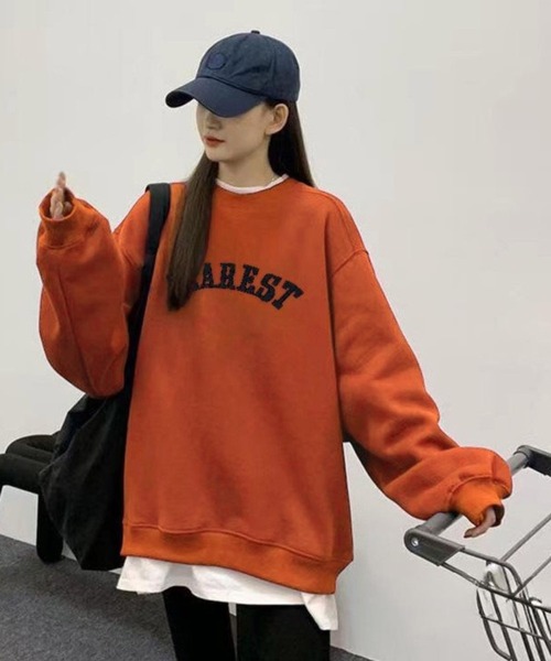 スウェットカレッジロゴトレーナー