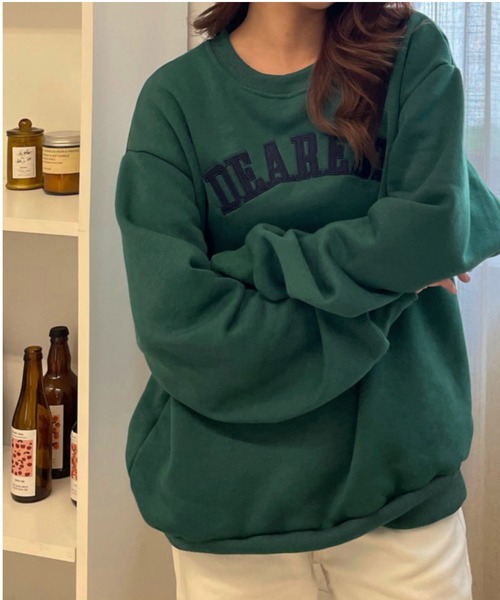 スウェットカレッジロゴトレーナー