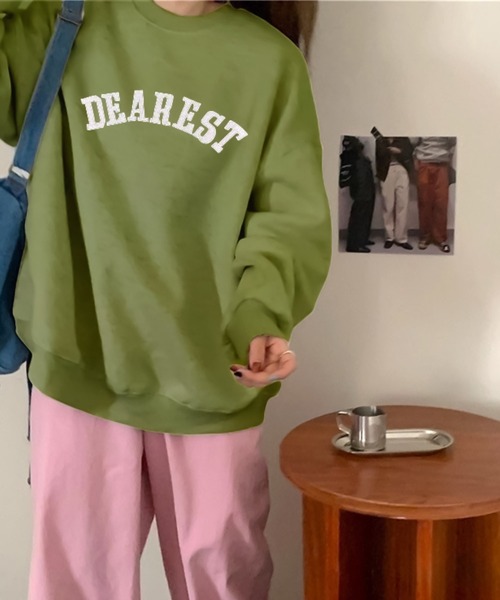 スウェットカレッジロゴトレーナー