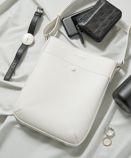 UNION STATION（ユニオンステーション）の「ミニスクエアショルダーバッグ/ユニセックスアイテム（ショルダーバッグ・メンズ・ホワイト/ブラック/グレー/ブラック系2/ブラック系3・FREE）」の2枚目の写真