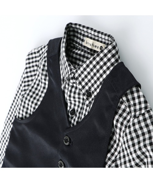 BRANSHES（ブランシェス）の「【キメ服】やわらかフォーマルシャツ（シャツ/ブラウス・キッズ・ブラック/オフホワイト・110cm/120cm/130cm）」の18枚目の写真