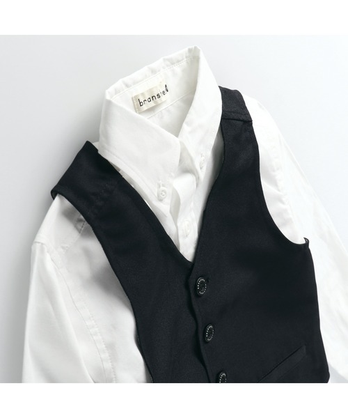BRANSHES（ブランシェス）の「【キメ服】やわらかフォーマルシャツ（シャツ/ブラウス・キッズ・ブラック/オフホワイト・110cm/120cm/130cm）」の11枚目の写真