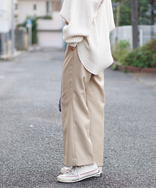 made in standard （メイドインスタンダード）の「MADE IN STANDARD/メイドインスタンダード MEDIUM FLARE COLOR PANTS（チノパンツ・レディース・ベージュ/グリーン/ワイン・1/0）」の4枚目の写真