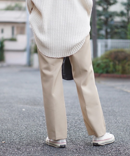 made in standard （メイドインスタンダード）の「MADE IN STANDARD/メイドインスタンダード MEDIUM FLARE COLOR PANTS（チノパンツ・レディース・ベージュ/グリーン/ワイン・1/0）」の8枚目の写真