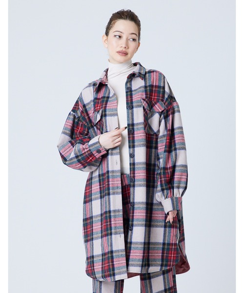 Little sunny bite（リトルサニーバイト）の「Check melton long shirt 