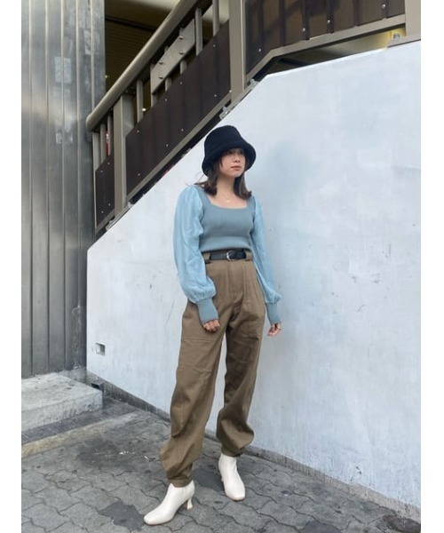 SLY（スライ）の「FATIGUE PT/パンツ（スラックス・レディース・ブラック/ベージュ・1/2）」の20枚目の写真