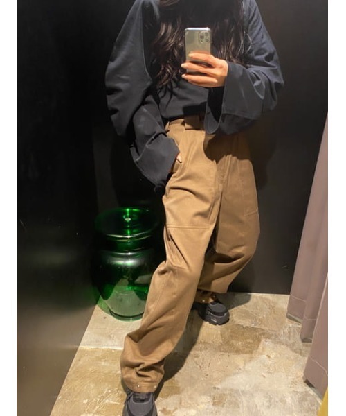 SLY（スライ）の「FATIGUE PT/パンツ（スラックス・レディース・ブラック/ベージュ・1/2）」の18枚目の写真