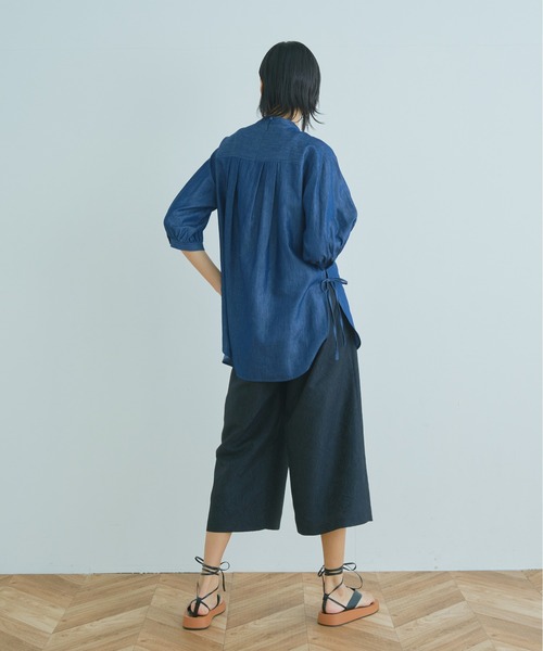 WHYTO.（ホワイト）の「「WHYTO. / ホワイト」テンセルデニムドレスシャツ　"Tencell Denim Dress Shirt"（シャツ/ブラウス・レディース・ホワイト/ワンウォッシュ・36/38）」の3枚目の写真