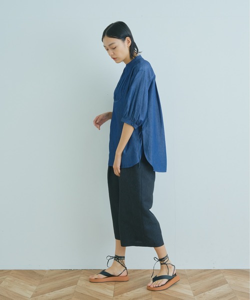 WHYTO.（ホワイト）の「「WHYTO. / ホワイト」テンセルデニムドレスシャツ　"Tencell Denim Dress Shirt"（シャツ/ブラウス・レディース・ホワイト/ワンウォッシュ・36/38）」の4枚目の写真