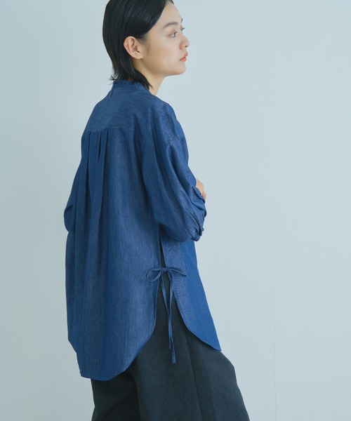 WHYTO.（ホワイト）の「「WHYTO. / ホワイト」テンセルデニムドレスシャツ　"Tencell Denim Dress Shirt"（シャツ/ブラウス・レディース・ホワイト/ワンウォッシュ・36/38）」の11枚目の写真