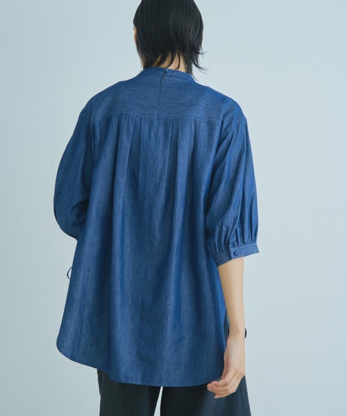 WHYTO.（ホワイト）の「「WHYTO. / ホワイト」テンセルデニムドレスシャツ　"Tencell Denim Dress Shirt"（シャツ/ブラウス・レディース・ホワイト/ワンウォッシュ・36/38）」の12枚目の写真