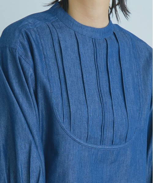 WHYTO.（ホワイト）の「「WHYTO. / ホワイト」テンセルデニムドレスシャツ　"Tencell Denim Dress Shirt"（シャツ/ブラウス・レディース・ホワイト/ワンウォッシュ・36/38）」の15枚目の写真