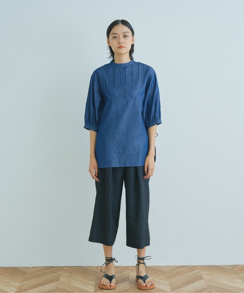 WHYTO.（ホワイト）の「「WHYTO. / ホワイト」テンセルデニムドレスシャツ　"Tencell Denim Dress Shirt"（シャツ/ブラウス・レディース・ホワイト/ワンウォッシュ・36/38）」の21枚目の写真