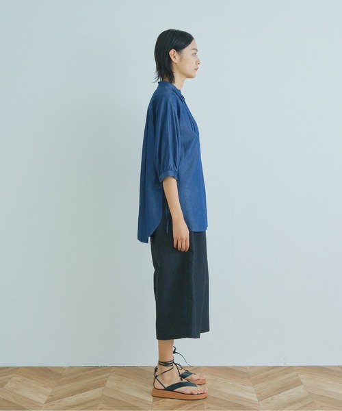 WHYTO.（ホワイト）の「「WHYTO. / ホワイト」テンセルデニムドレスシャツ　"Tencell Denim Dress Shirt"（シャツ/ブラウス・レディース・ホワイト/ワンウォッシュ・36/38）」の22枚目の写真