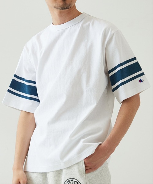 Champion(チャンピオン)の「【CHAMPION / チャンピオン】別注 フットボール Tシャツ(Tシャツ/カットソー・メンズ・ホワイト/ベージュ/ブラウン/グレー/グリーン・MEDIUM/LARGE/X-LARGE)」の6枚目の写真