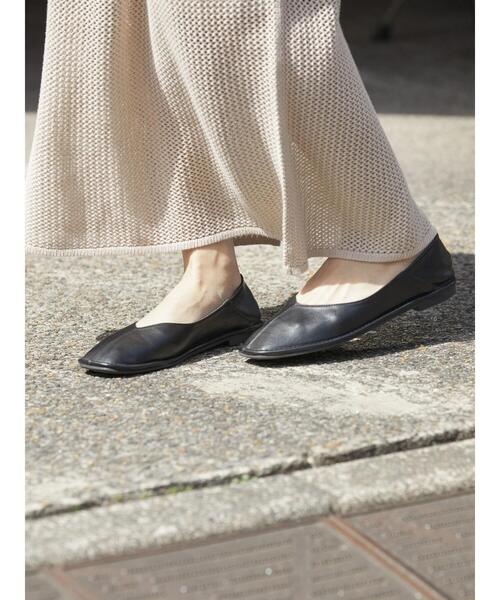 AMERICAN HOLIC(アメリカンホリック)の「ふっくらクッションアウトステッチフラットシューズ(バレエシューズ・レディース・ブラック/アイボリー・M/L/S)」の13枚目の写真