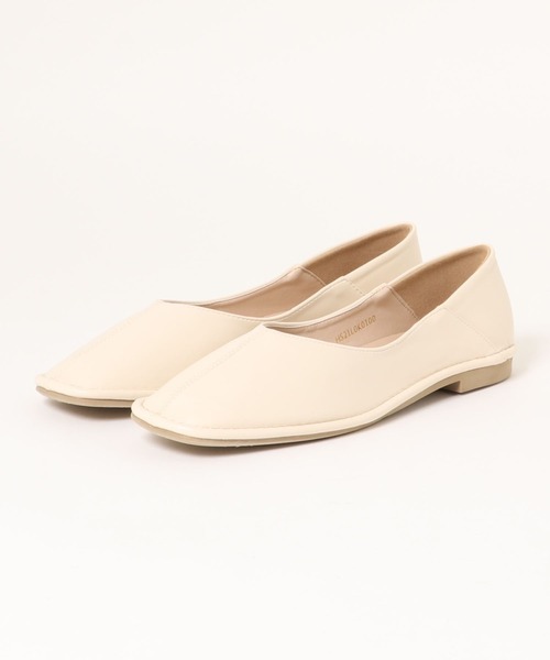 AMERICAN HOLIC(アメリカンホリック)の「ふっくらクッションアウトステッチフラットシューズ(バレエシューズ・レディース・ブラック/アイボリー・M/L/S)」の21枚目の写真