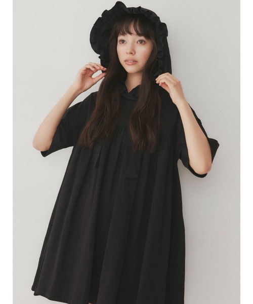 merry jenny（メリージェニー）の「フリルフードワンピース（ワンピース・レディース・オフホワイト/ブラック/グリーン・FREE）」の16枚目の写真