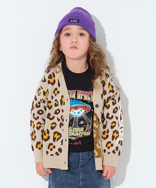 X-girl Stages（エックスガールステージス）の「レオパード柄ニット