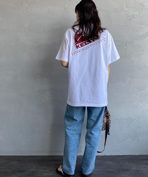 KELTY（ケルティ）の「[KELTY/ケルティ] 別注 バックロゴプリント ショートスリーブTシャツ（Tシャツ/カットソー・レディース・ホワイト/スミクロ/ライトグレー/ブルー/ナチュラル/イエロー・XS/S/M/L）」の19枚目の写真