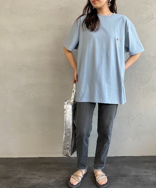 KELTY（ケルティ）の「[KELTY/ケルティ] 別注 バックロゴプリント ショートスリーブTシャツ（Tシャツ/カットソー・レディース・ホワイト/スミクロ/ライトグレー/ブルー/ナチュラル/イエロー・XS/S/M/L）」の14枚目の写真