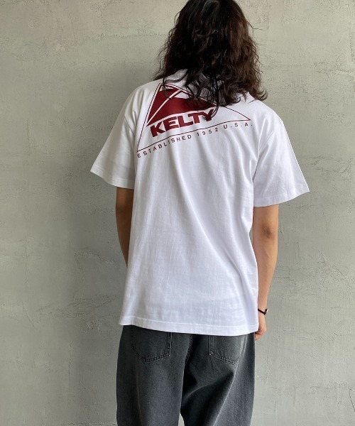 KELTY（ケルティ）の「[KELTY/ケルティ] 別注 バックロゴプリント ショートスリーブTシャツ（Tシャツ/カットソー・レディース・ホワイト/スミクロ/ライトグレー/ブルー/ナチュラル/イエロー・XS/S/M/L）」の20枚目の写真