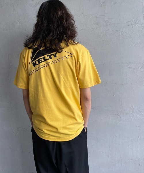 KELTY（ケルティ）の「[KELTY/ケルティ] 別注 バックロゴプリント ショートスリーブTシャツ（Tシャツ/カットソー・レディース・ホワイト/スミクロ/ライトグレー/ブルー/ナチュラル/イエロー・XS/S/M/L）」の17枚目の写真