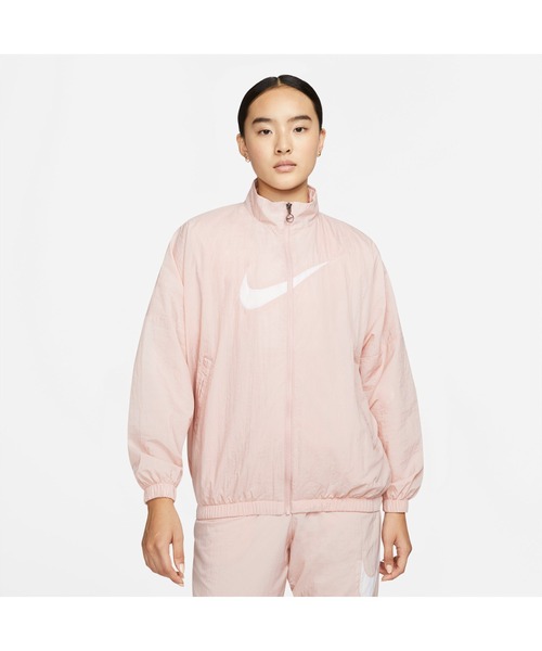 NIKE（ナイキ）の「ナイキ NIKE ナイキ NSW ハイブリッド エッセンシャル ウーブン ジャケット（ナイロンジャケット・レディース・ピンク/ホワイト・L/M）」の2枚目の写真