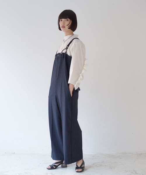 La SRIC（ラスリック）の「La SRIC / サスペンダーオーバーオール（サロペット/オーバーオール・レディース・オフホワイト/ネイビー・38）」の11枚目の写真